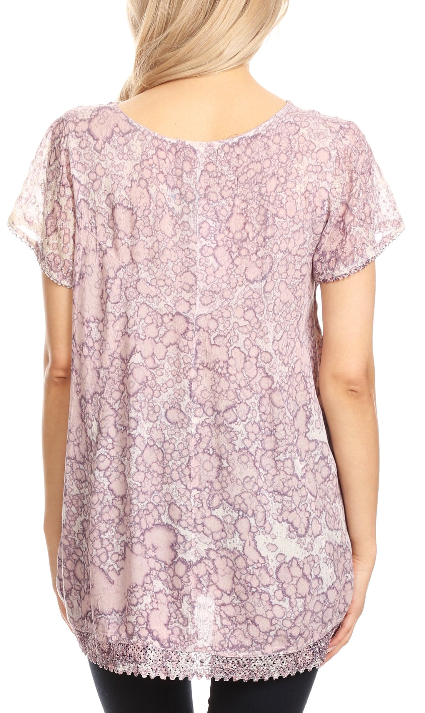 Sakkas Charolette Embroidery And Seqiun Accents Blouse - Concordia Style Boutique