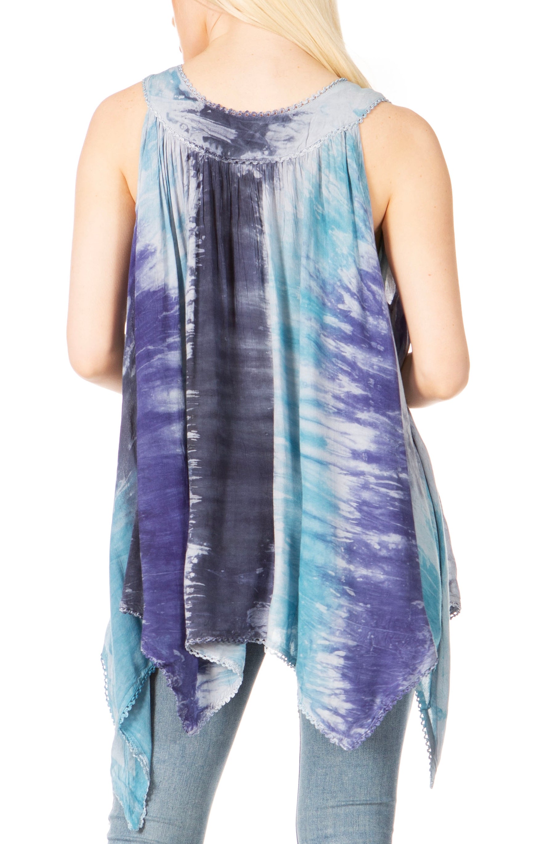 Sakkas Ligia Women's Sleeveless Tie Dye Tank Top: Classic Casual Loose Fit for Summer - Concordia Style Boutique