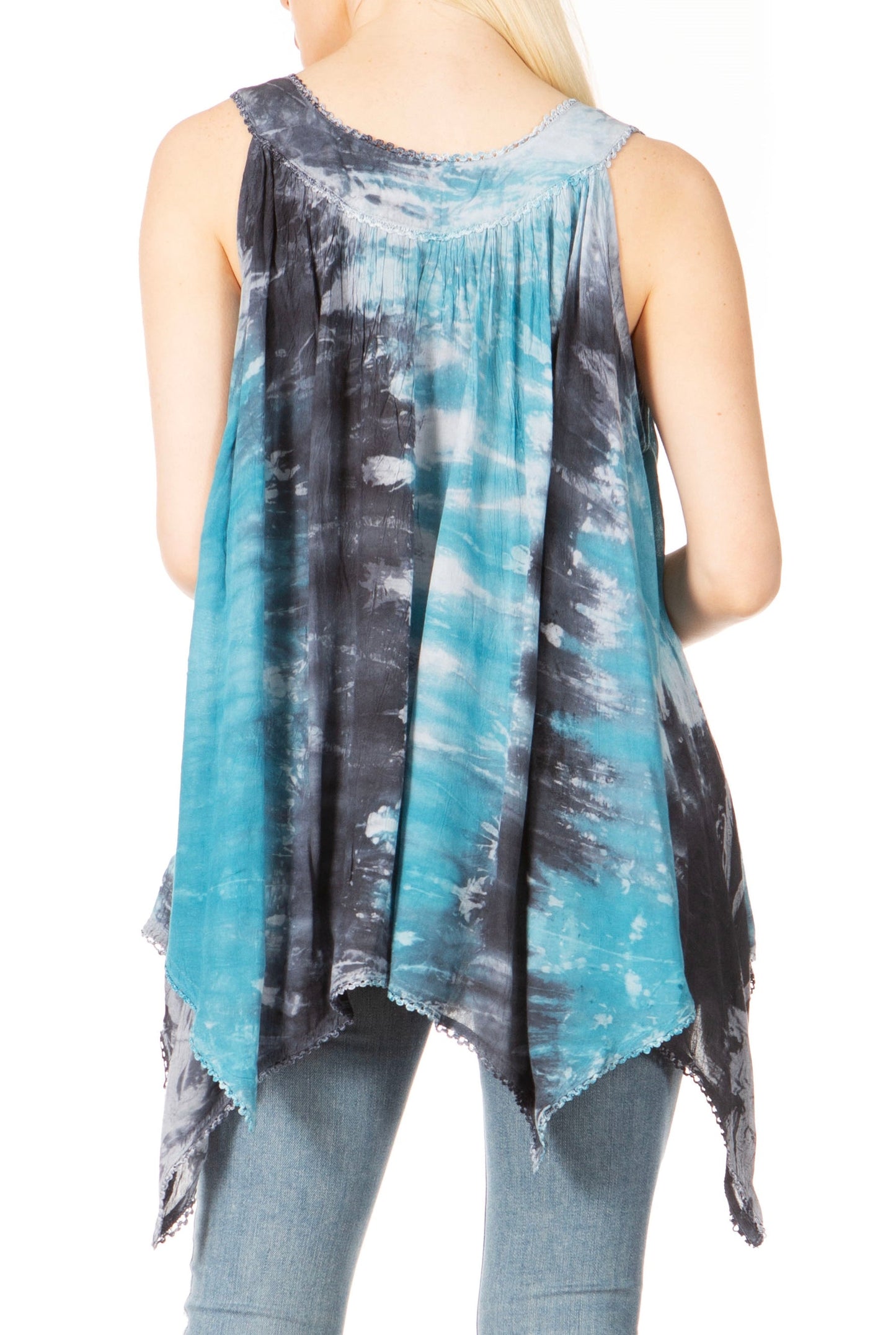 Sakkas Ligia Women's Sleeveless Tie Dye Tank Top: Classic Casual Loose Fit for Summer - Concordia Style Boutique