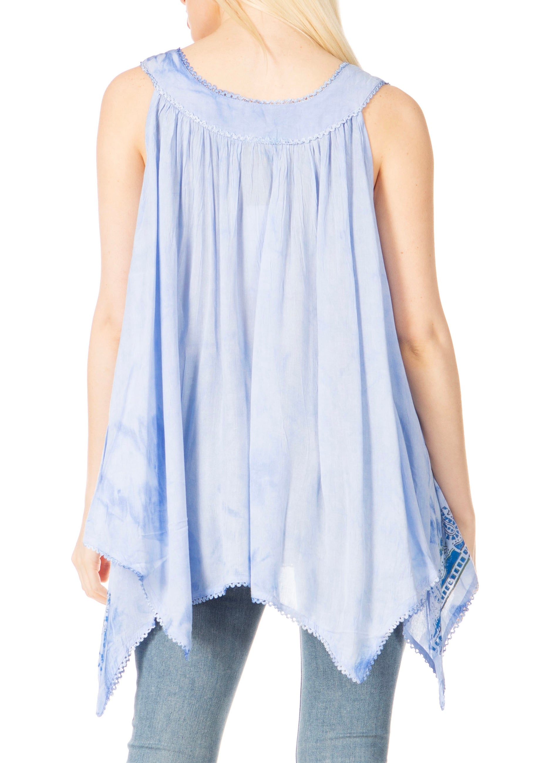 Sakkas Ligia Women's Sleeveless Tie Dye Tank Top: Classic Casual Loose Fit for Summer - Concordia Style Boutique