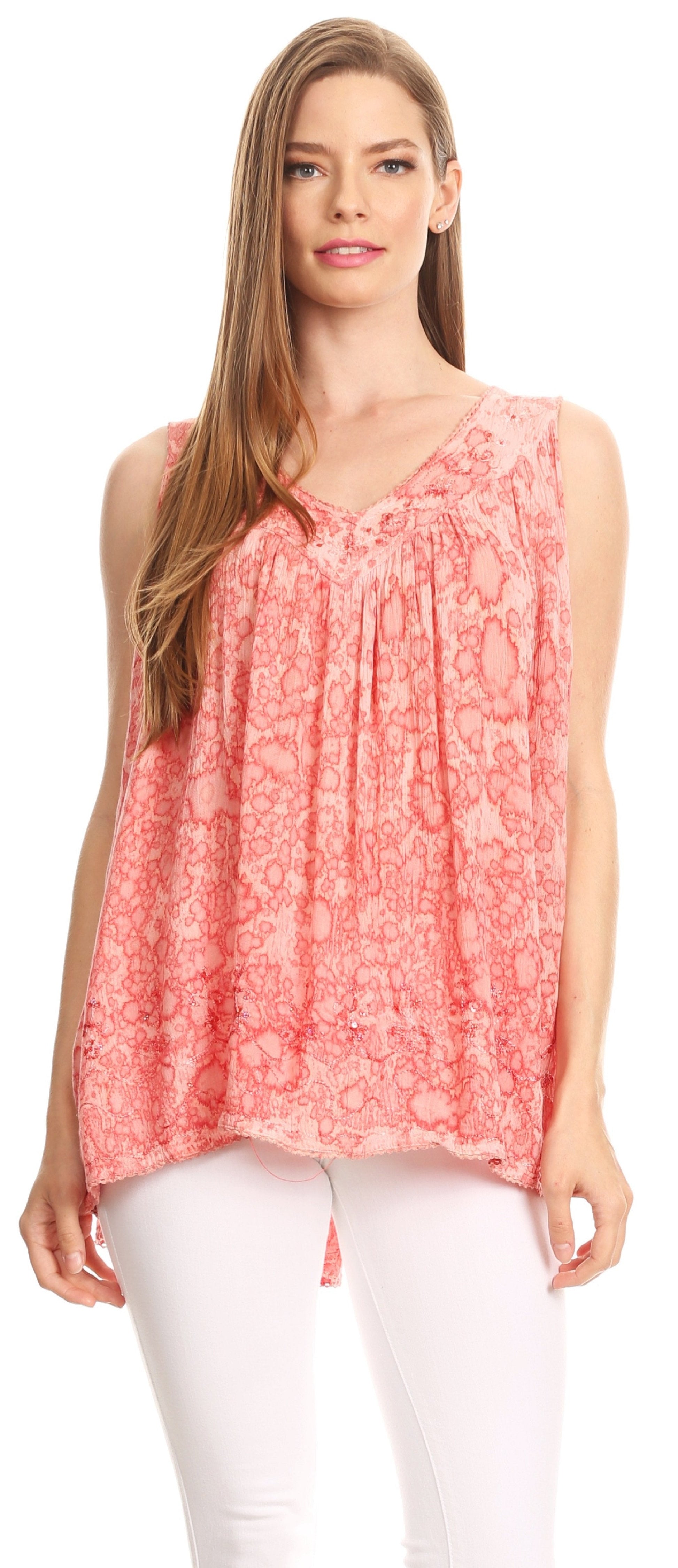 Sakkas Bohemian Summer Sleeveless Blouse - Concordia Style Boutique