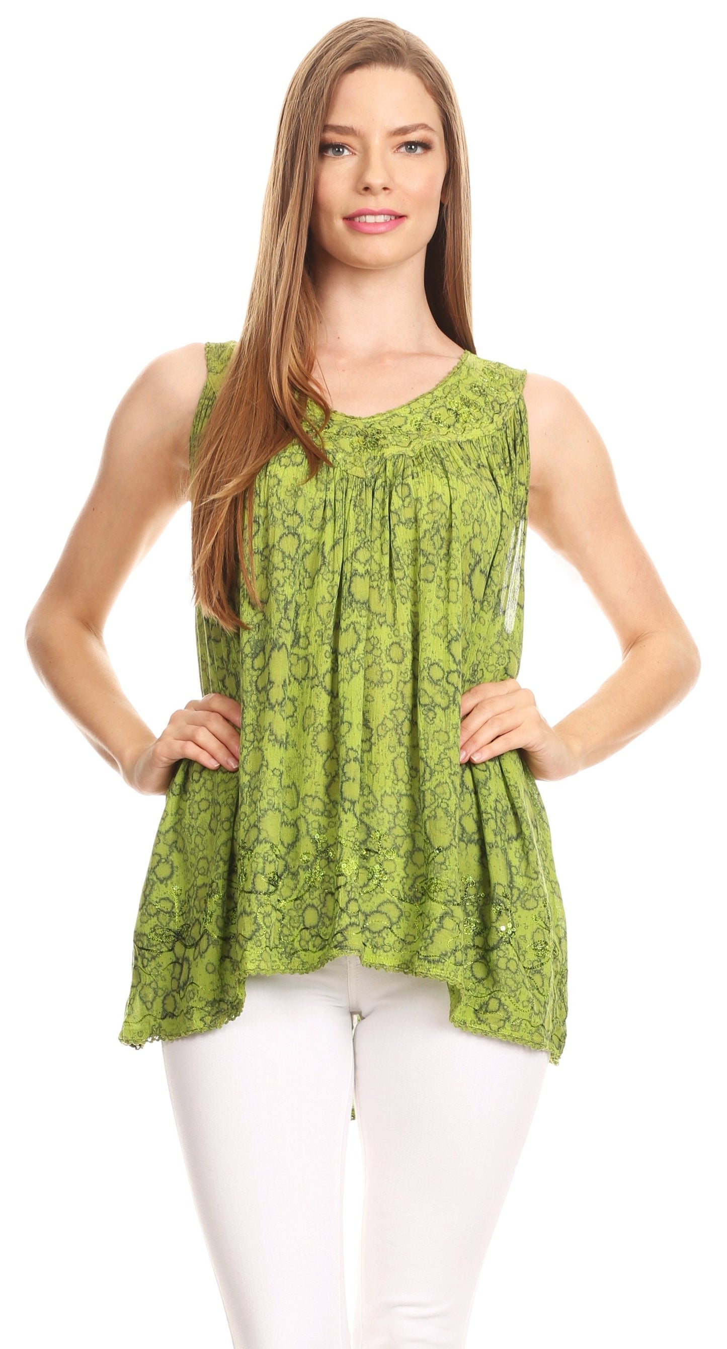 Sakkas Bohemian Summer Sleeveless Blouse - Concordia Style Boutique