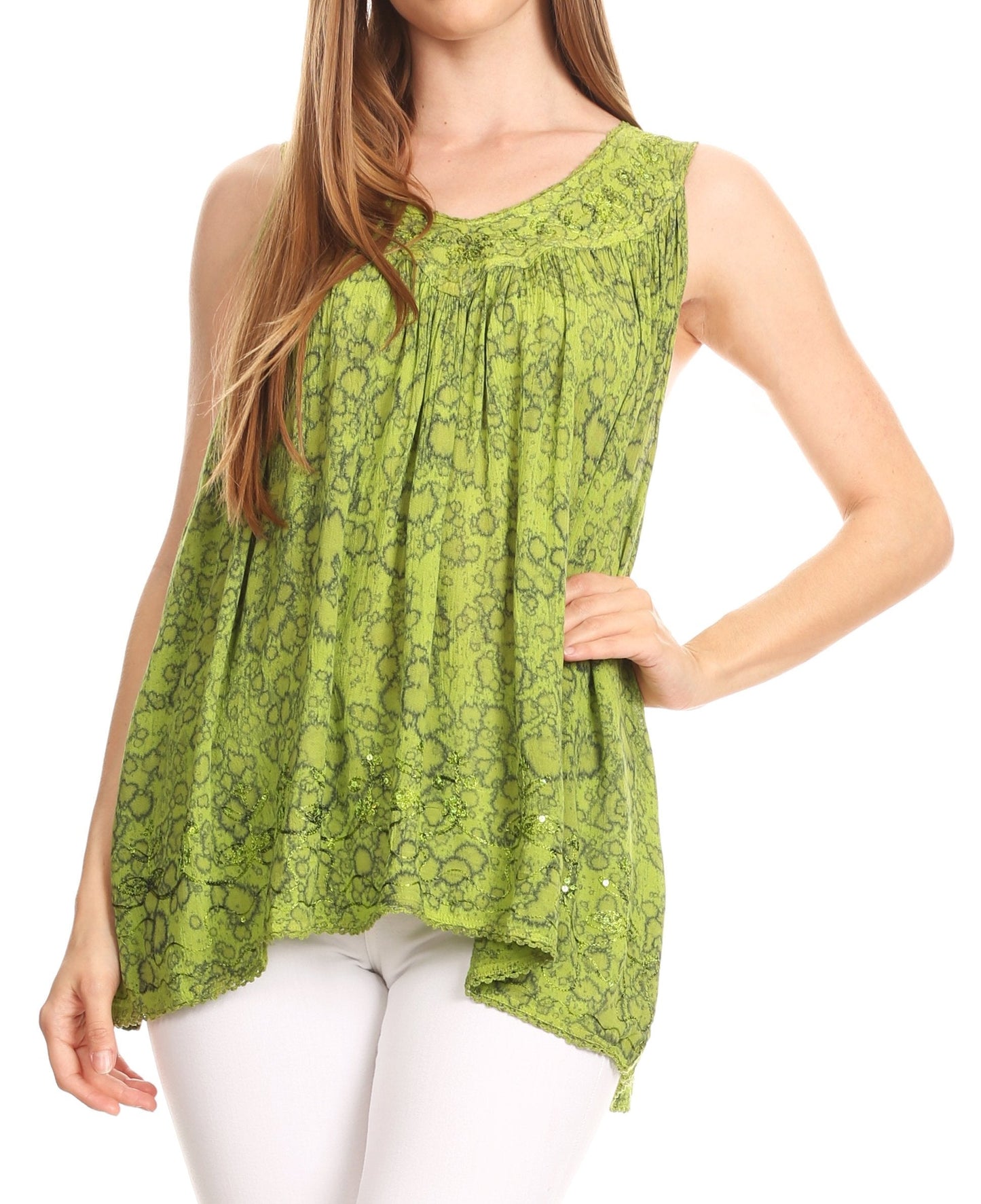 Sakkas Bohemian Summer Sleeveless Blouse - Concordia Style Boutique