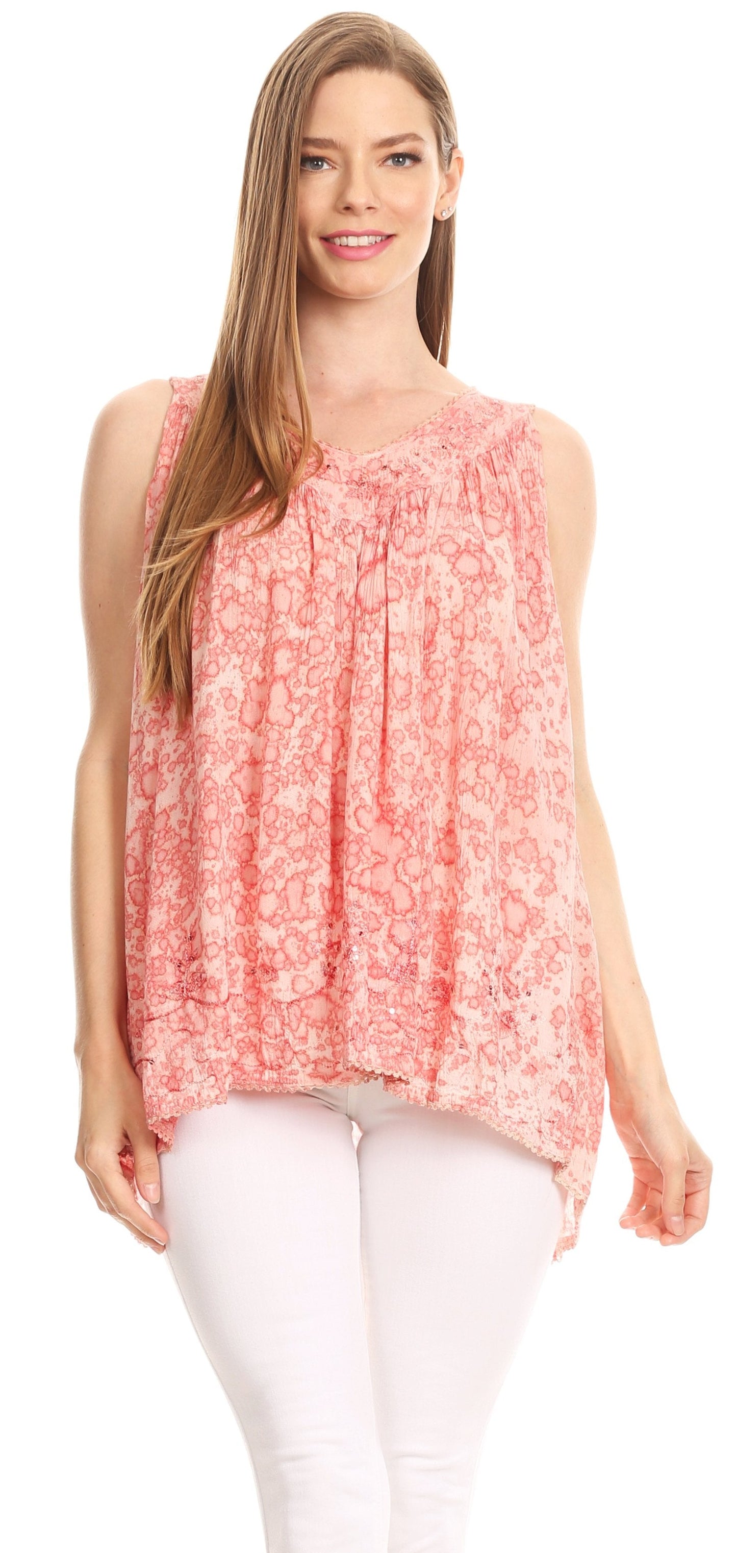 Sakkas Bohemian Summer Sleeveless Blouse - Concordia Style Boutique