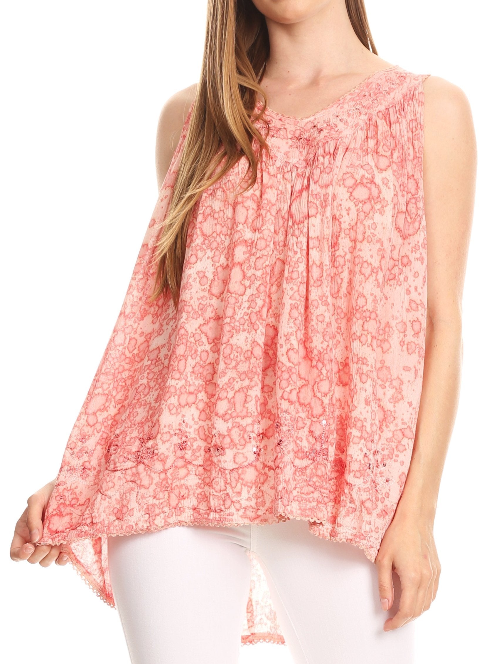 Sakkas Bohemian Summer Sleeveless Blouse - Concordia Style Boutique