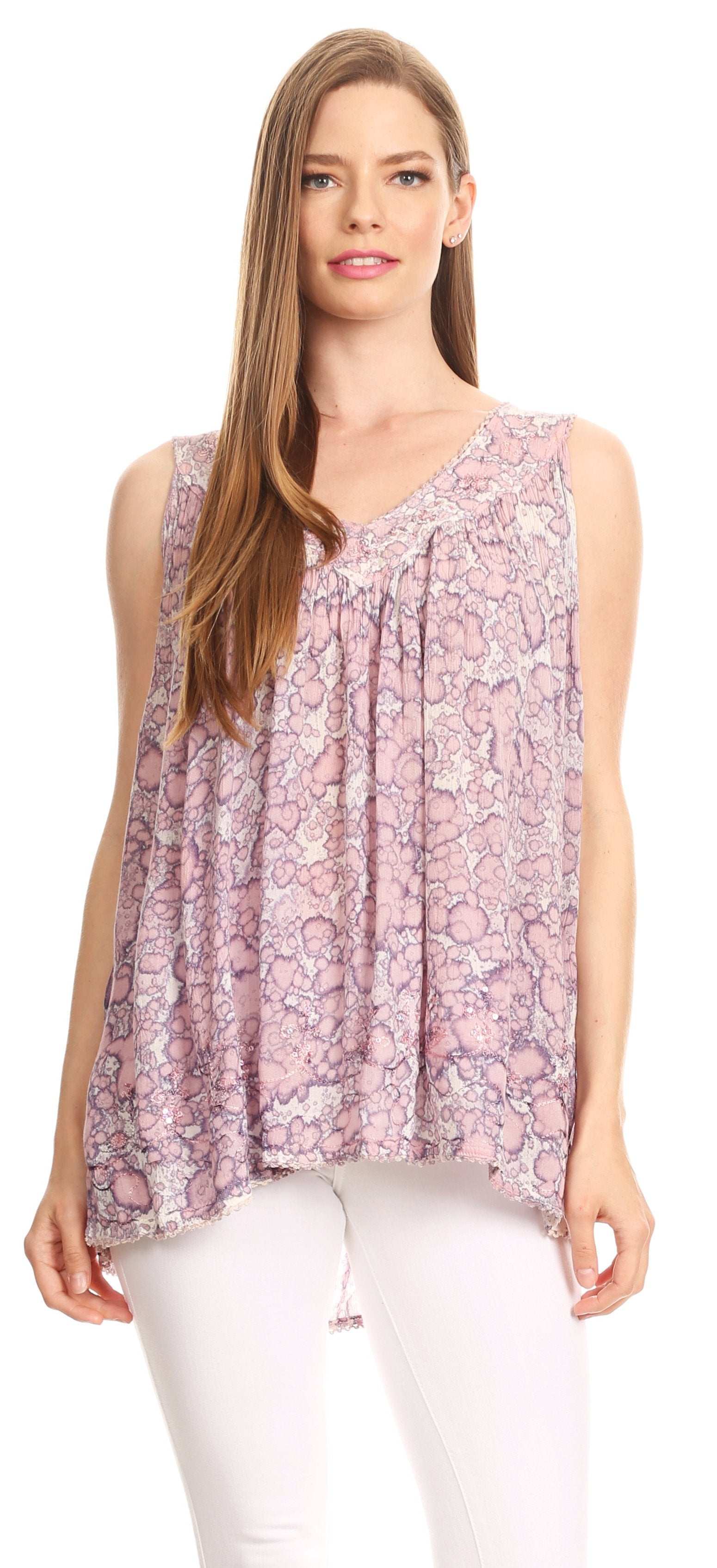 Sakkas Bohemian Summer Sleeveless Blouse - Concordia Style Boutique