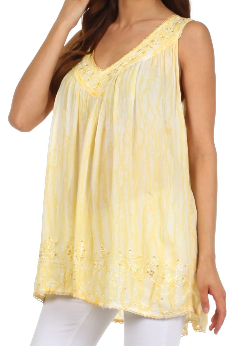 Sakkas Boho Love Sleeveless Blouse - Concordia Style Boutique
