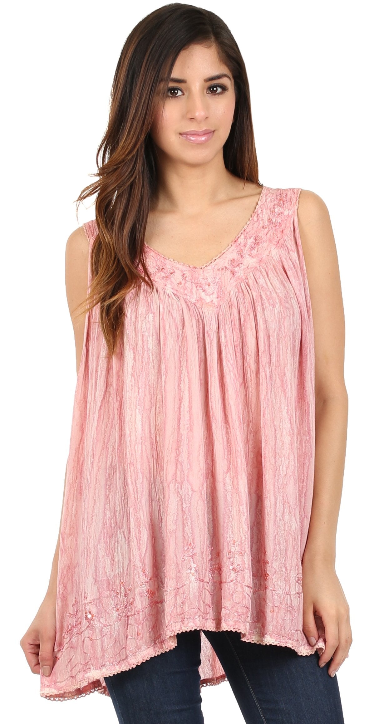 Sakkas Boho Love Sleeveless Blouse - Concordia Style Boutique
