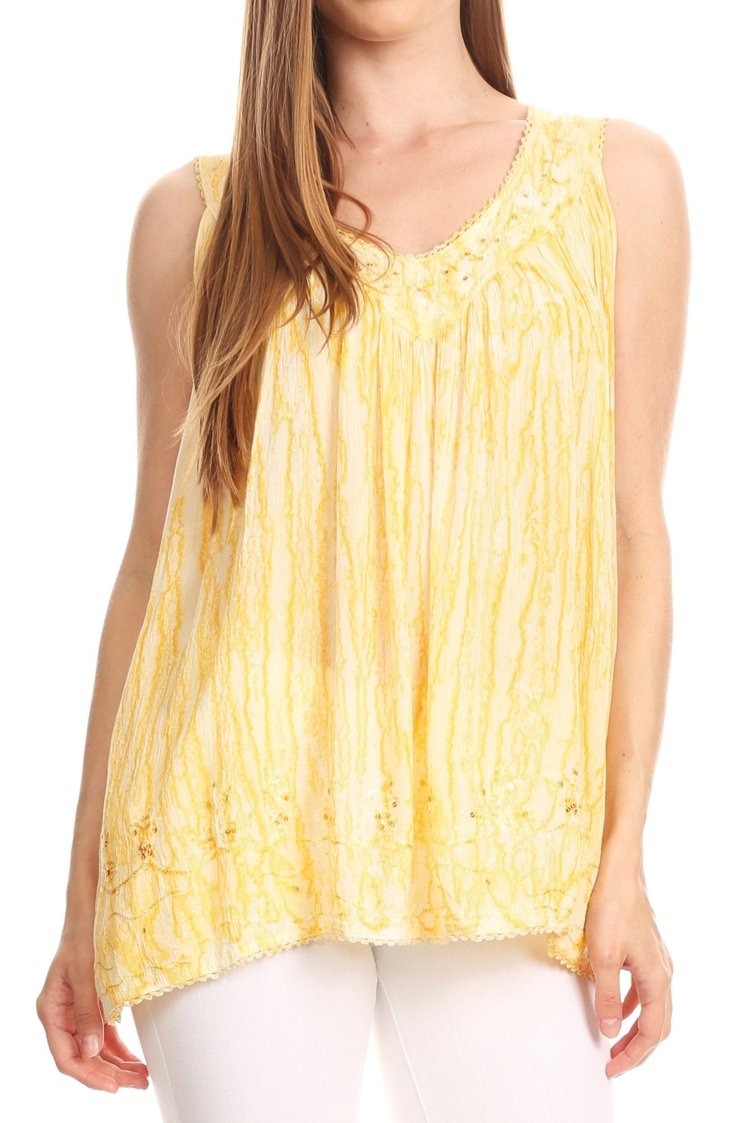 Sakkas Boho Love Sleeveless Blouse - Concordia Style Boutique