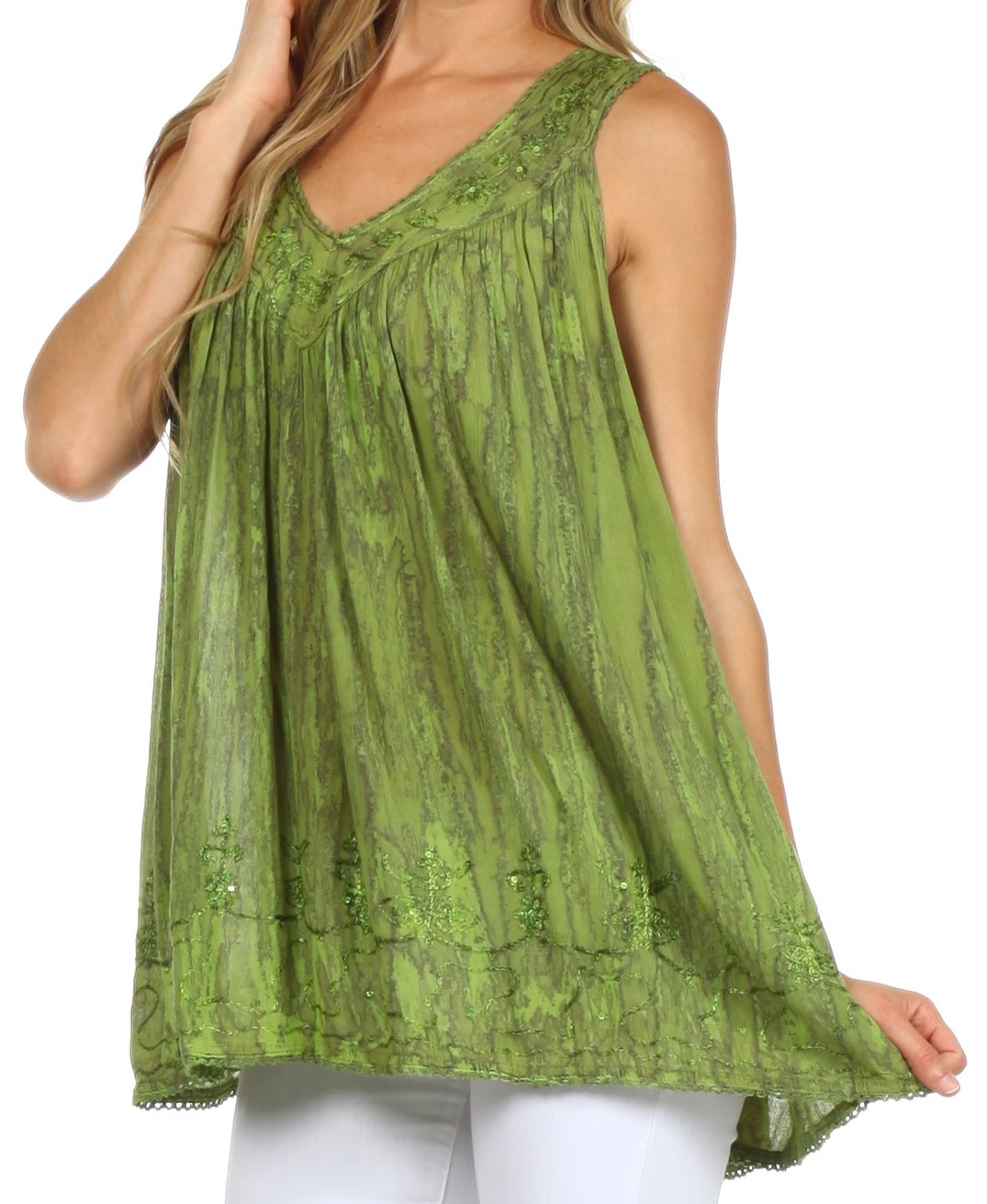 Sakkas Boho Love Sleeveless Blouse - Concordia Style Boutique