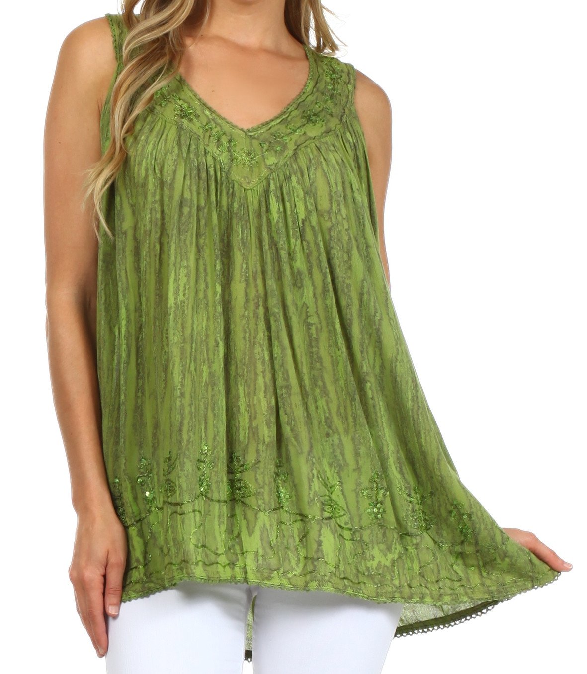 Sakkas Boho Love Sleeveless Blouse - Concordia Style Boutique