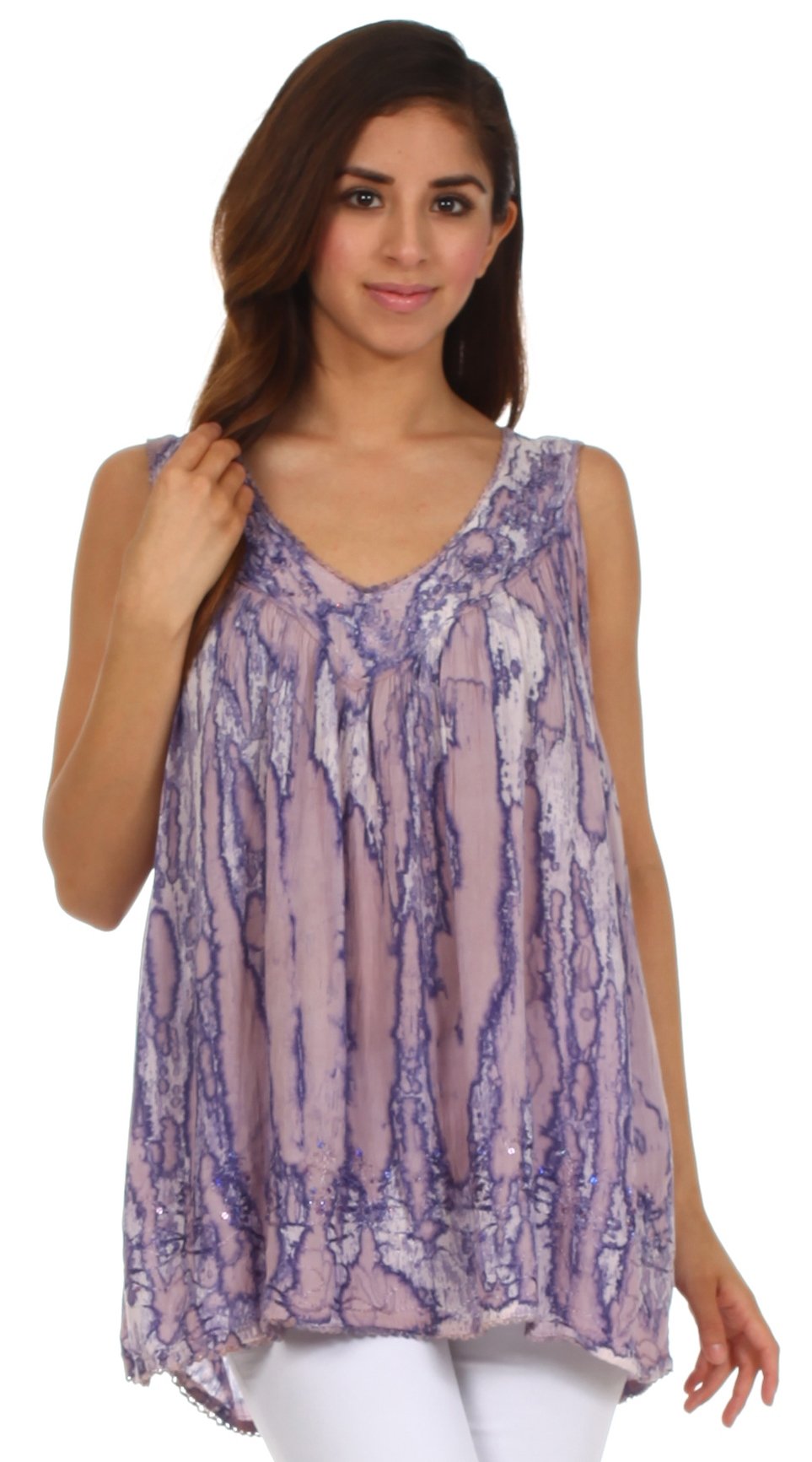Sakkas Boho Love Sleeveless Blouse - Concordia Style Boutique
