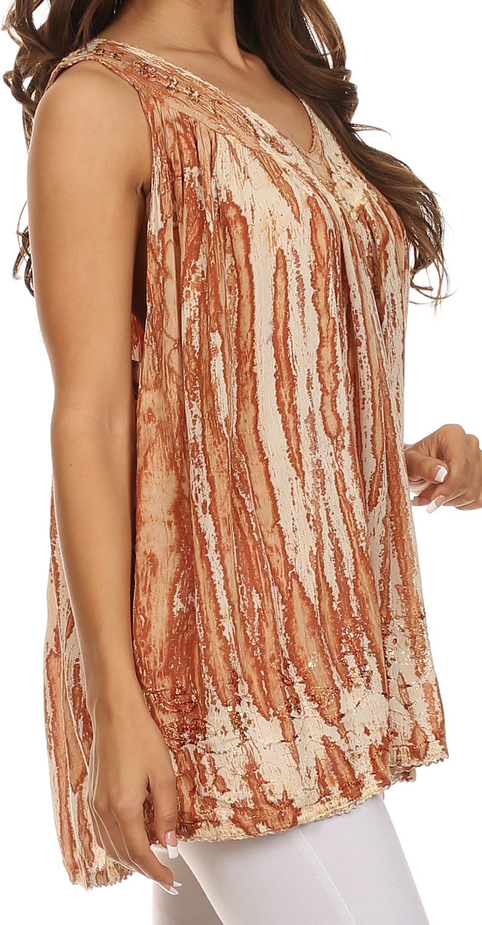 Sakkas Boho Love Sleeveless Blouse - Concordia Style Boutique