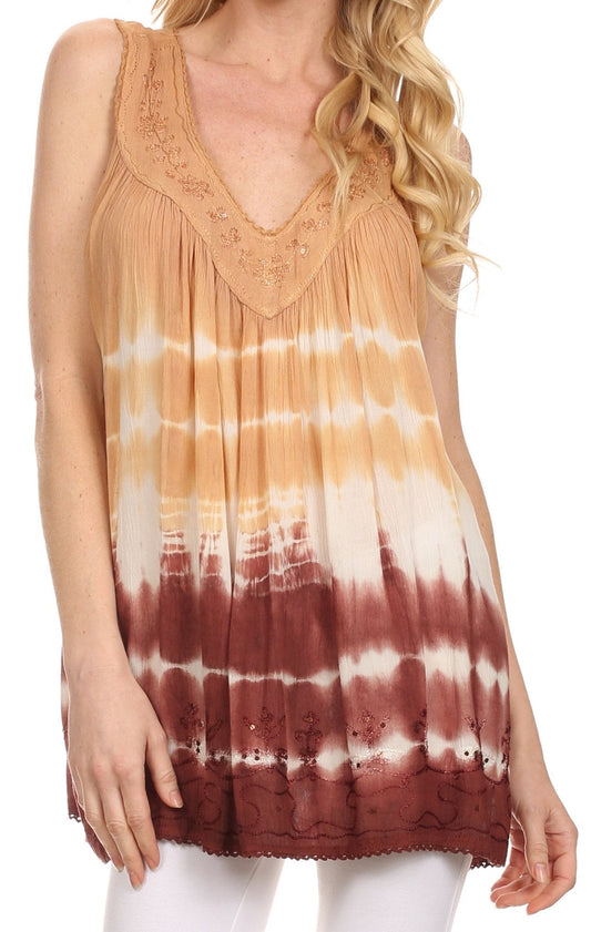 Sakkas Dakota Sky Sleeveless Blouse - Concordia Style Boutique