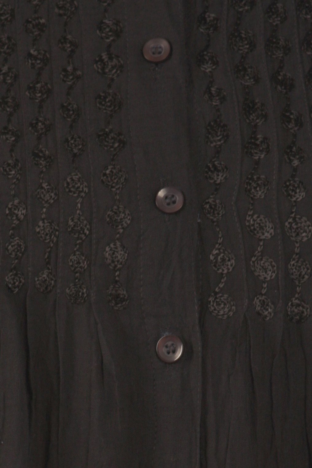 Sakkas Button Down Embroidered Short Sleeve Semi-Sheer Gauzy Cotton Top / Blouse - Concordia Style Boutique