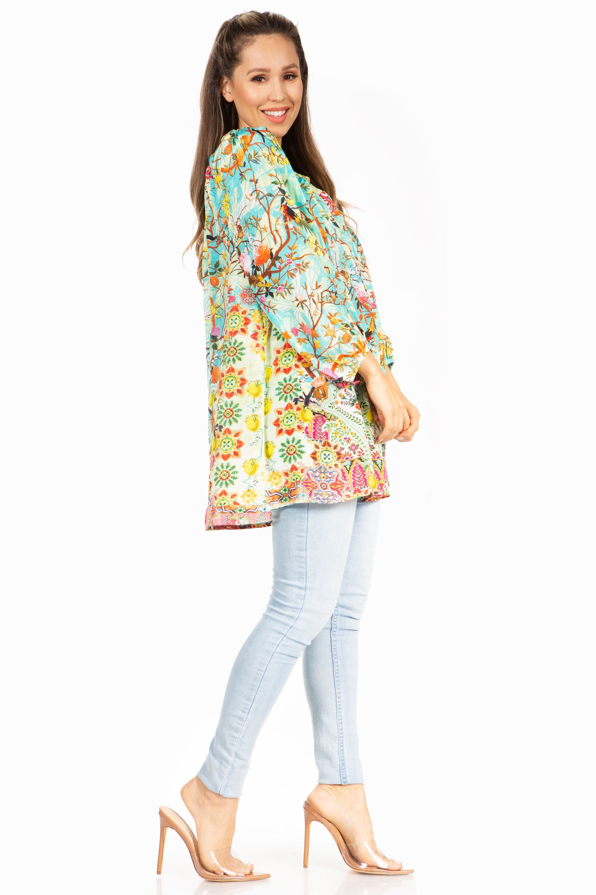 Sakkas Darsy Women's Floral Print Top - Pirate Boho Style - Concordia Style Boutique