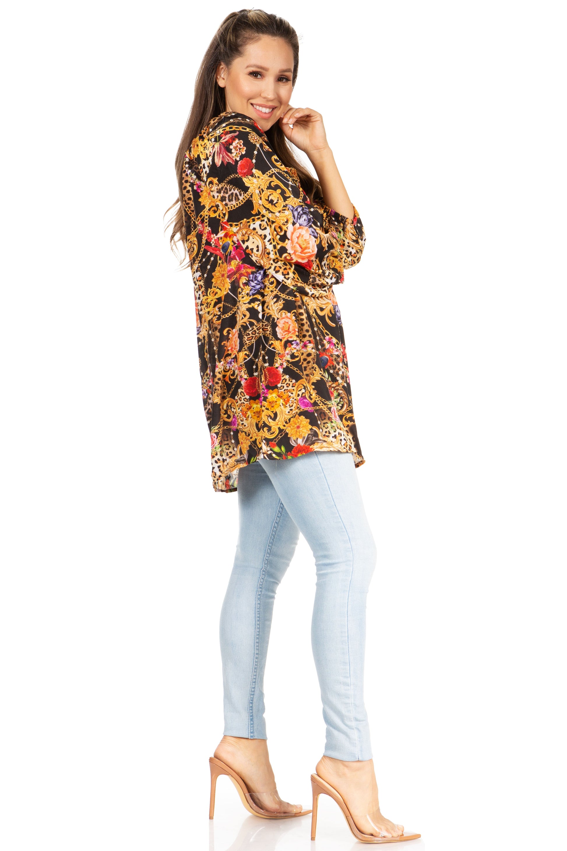 Sakkas Darsy Women's Floral Print Top - Pirate Boho Style - Concordia Style Boutique