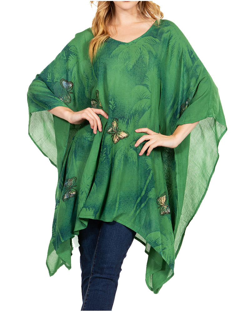 Sakkas Adalwin Third Tie Dye Desert Sun Circle Ponch Tunic Top Blouse W/Embroidery - Concordia Style Boutique