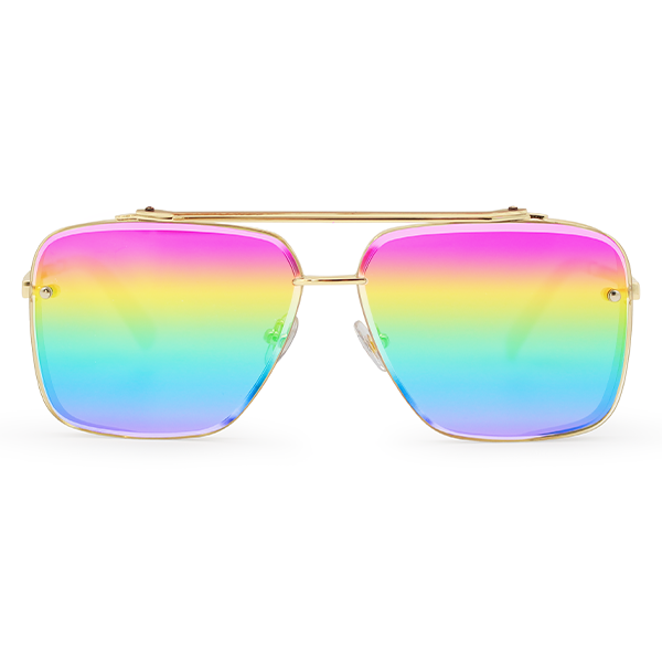 Bella - Pride Oversized Squared Aviators - Concordia Style Boutique