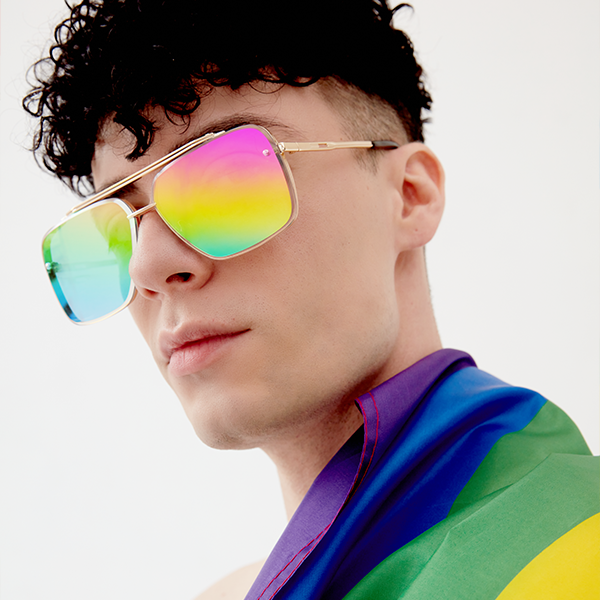 Bella - Pride Oversized Squared Aviators - Concordia Style Boutique