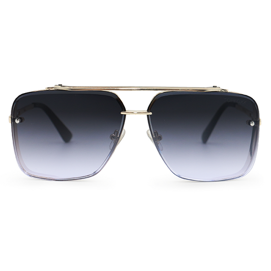 Bella - Midnight Gold Oversized Squared Aviators - Concordia Style Boutique