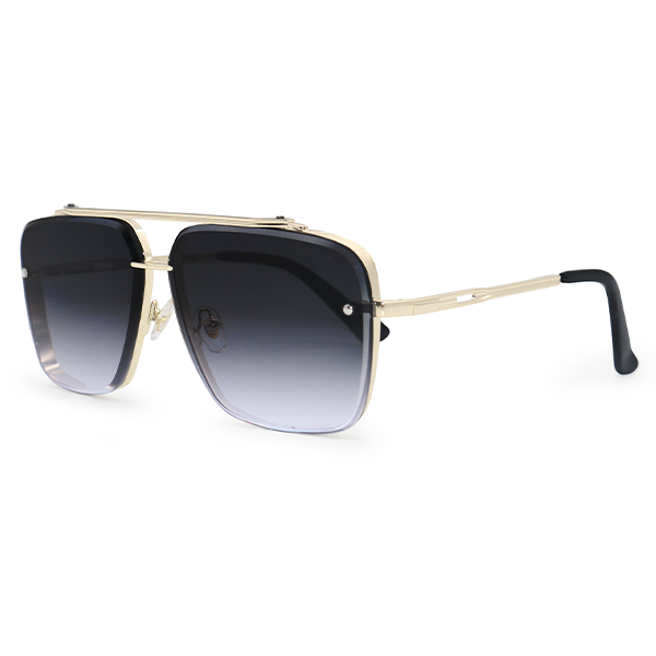 Bella - Midnight Gold Oversized Squared Aviators - Concordia Style Boutique