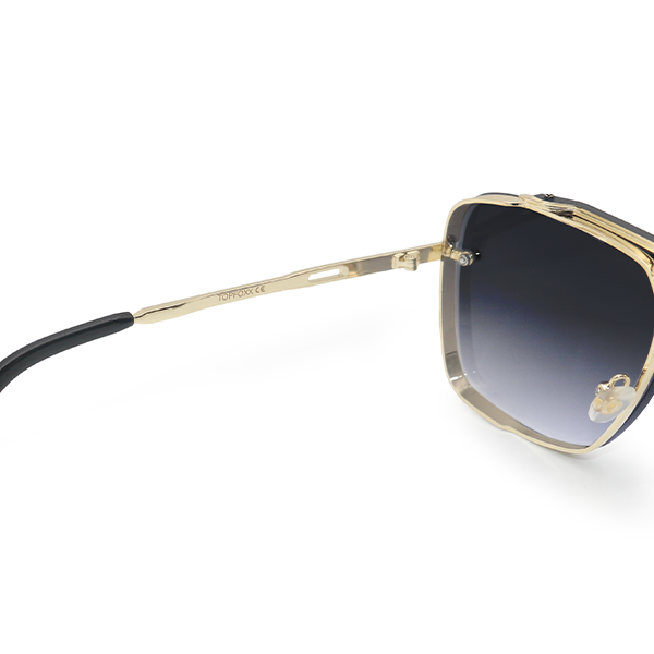 Bella - Midnight Gold Oversized Squared Aviators - Concordia Style Boutique