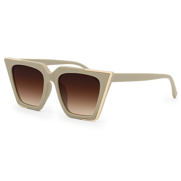 The CEO - Nude Frame Brown Lens Cateye Sunglasses - Concordia Style Boutique