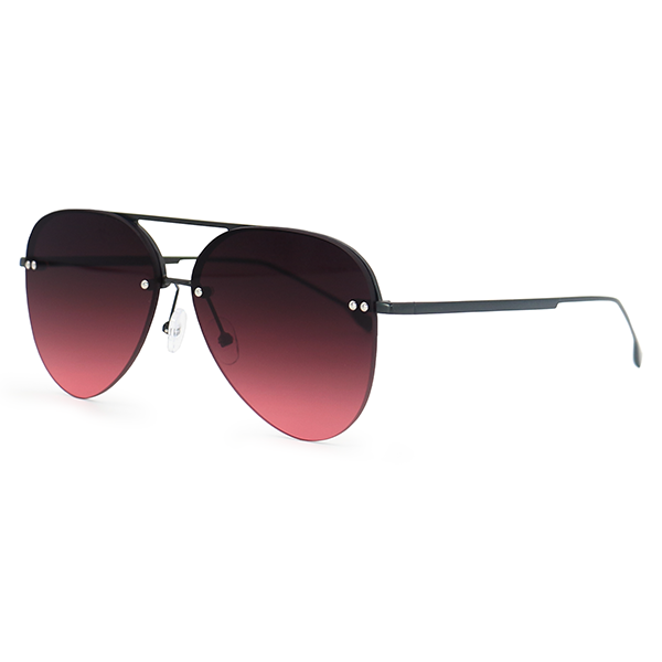 Smaller Megan 2 - Ruby Metal Aviator Sunglasses - Concordia Style Boutique