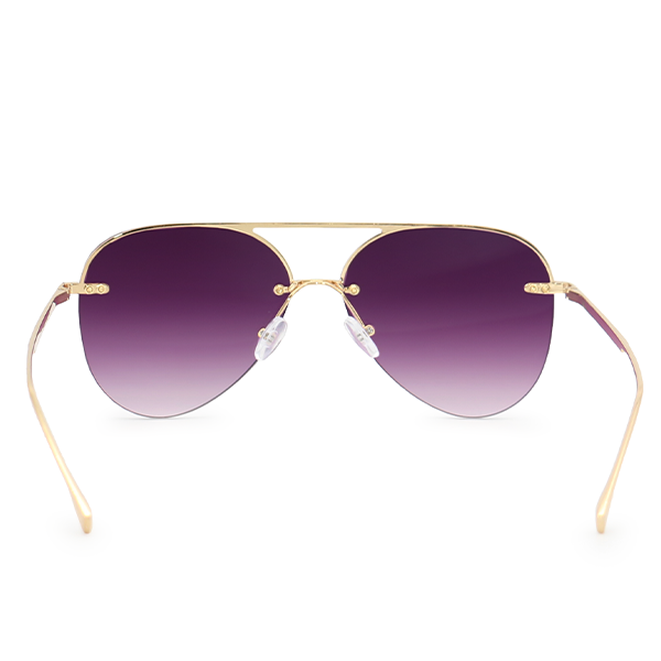 Smaller Megan 2 - Purple Metal Aviator Sunglasses with Gold Frame - Concordia Style Boutique