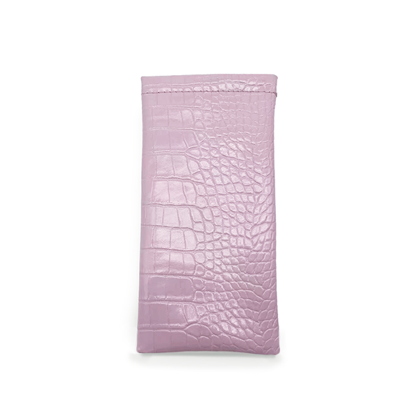 Lilac Faux Croco Soft Pouch - Concordia Style Boutique