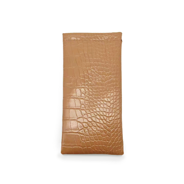 Nude Faux Croco Soft Pouch - Concordia Style Boutique
