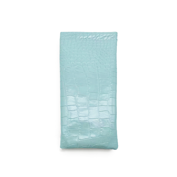 Faux Croco - Turquoise Soft Pouch - Concordia Style Boutique
