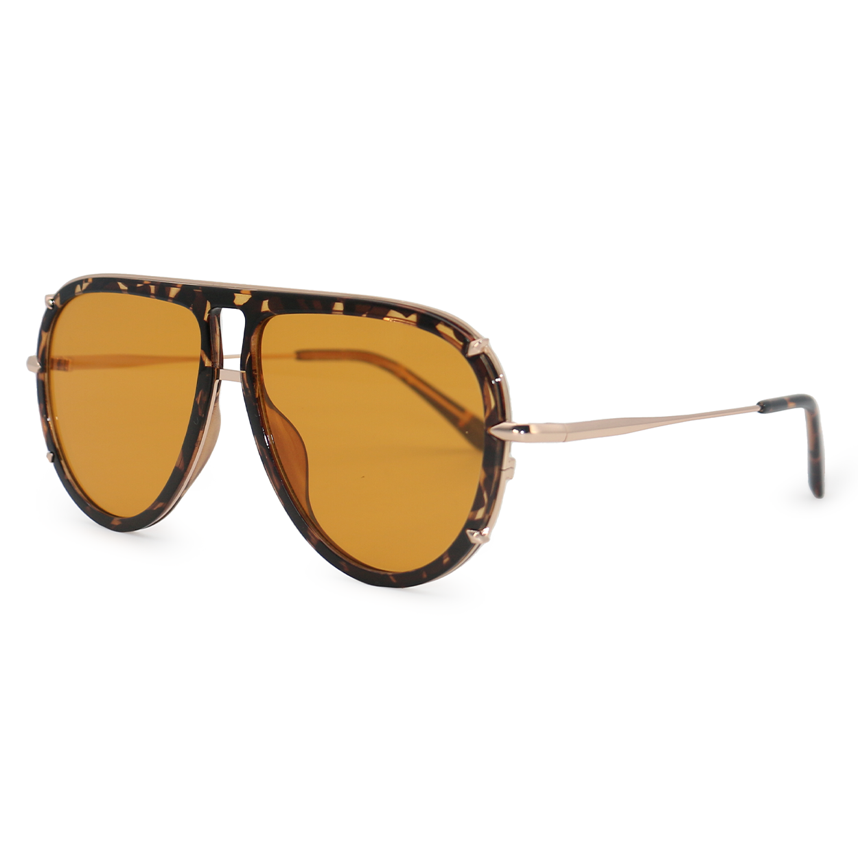 Ivy Luxe - Yellow Tangle-Free Round Aviator Sunglasses - Concordia Style Boutique