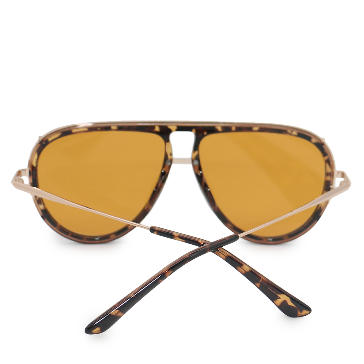 Ivy Luxe - Yellow Tangle-Free Round Aviator Sunglasses - Concordia Style Boutique
