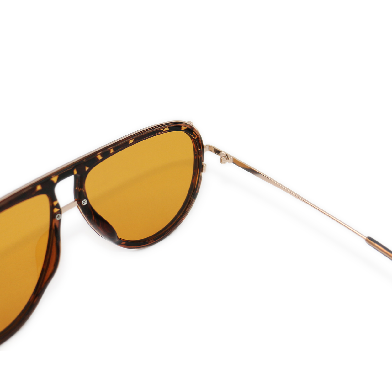 Ivy Luxe - Yellow Tangle-Free Round Aviator Sunglasses - Concordia Style Boutique
