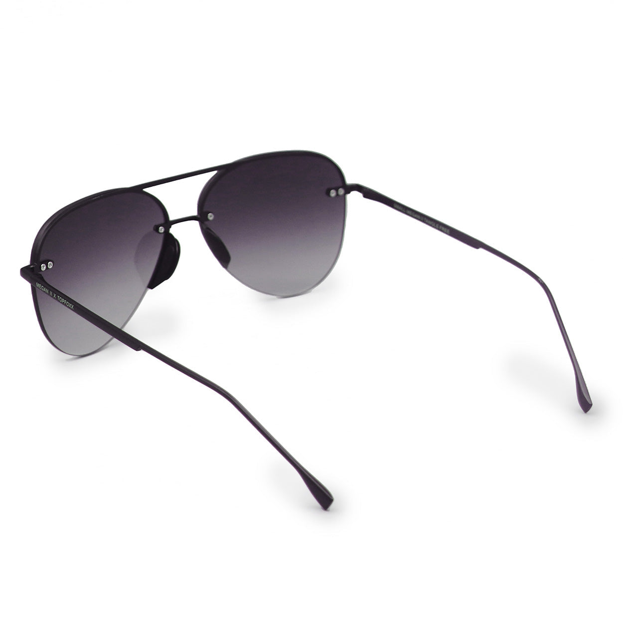 Smaller Megan 2 Faded Black - Tangle Free Aviator Sunglasses - Concordia Style Boutique