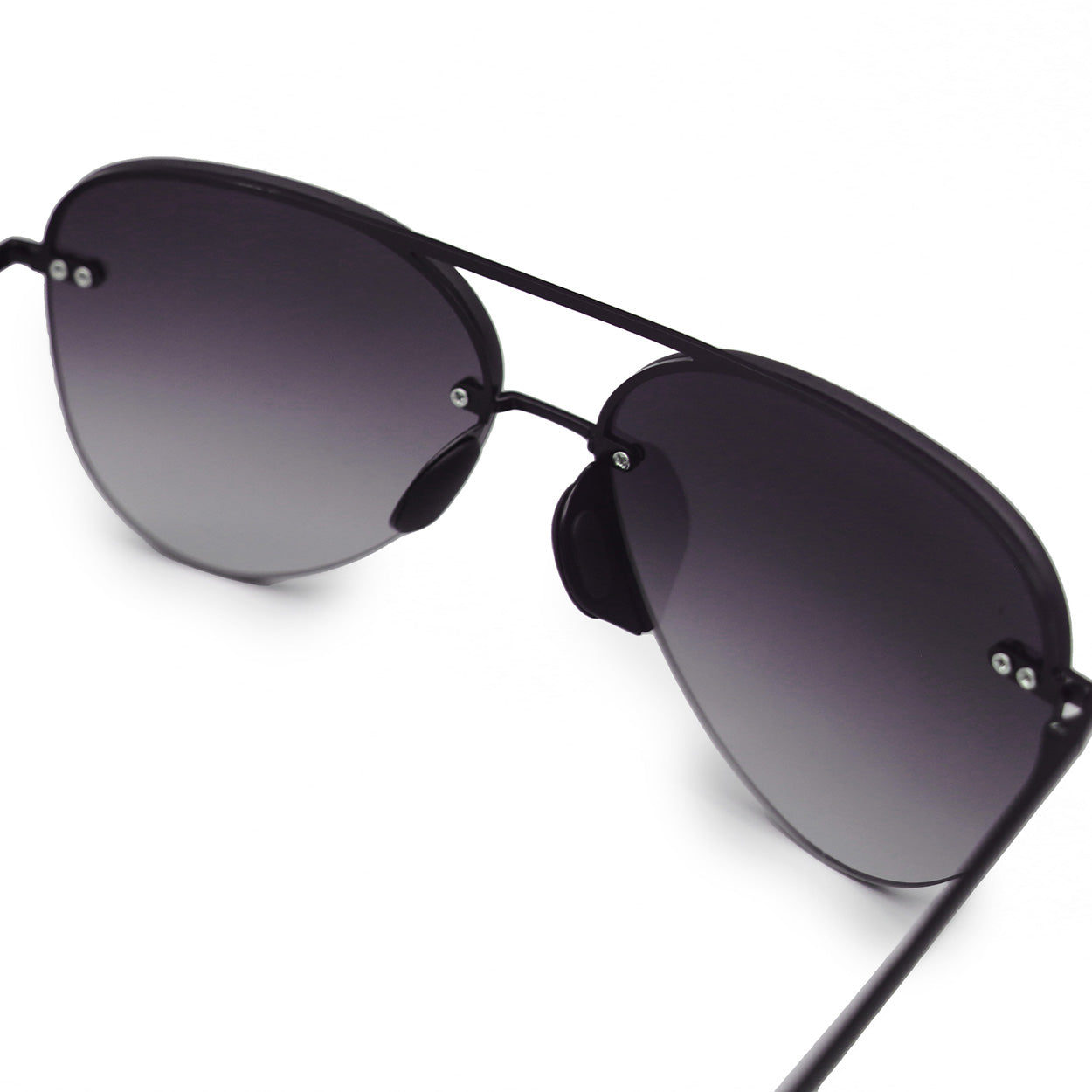 Smaller Megan 2 Faded Black - Tangle Free Aviator Sunglasses - Concordia Style Boutique