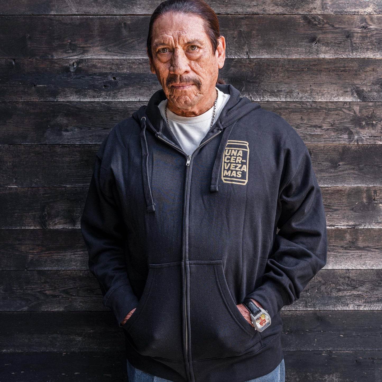 Black Zip-Up Hoodie (Trejo's Cerveza) - Concordia Style Boutique