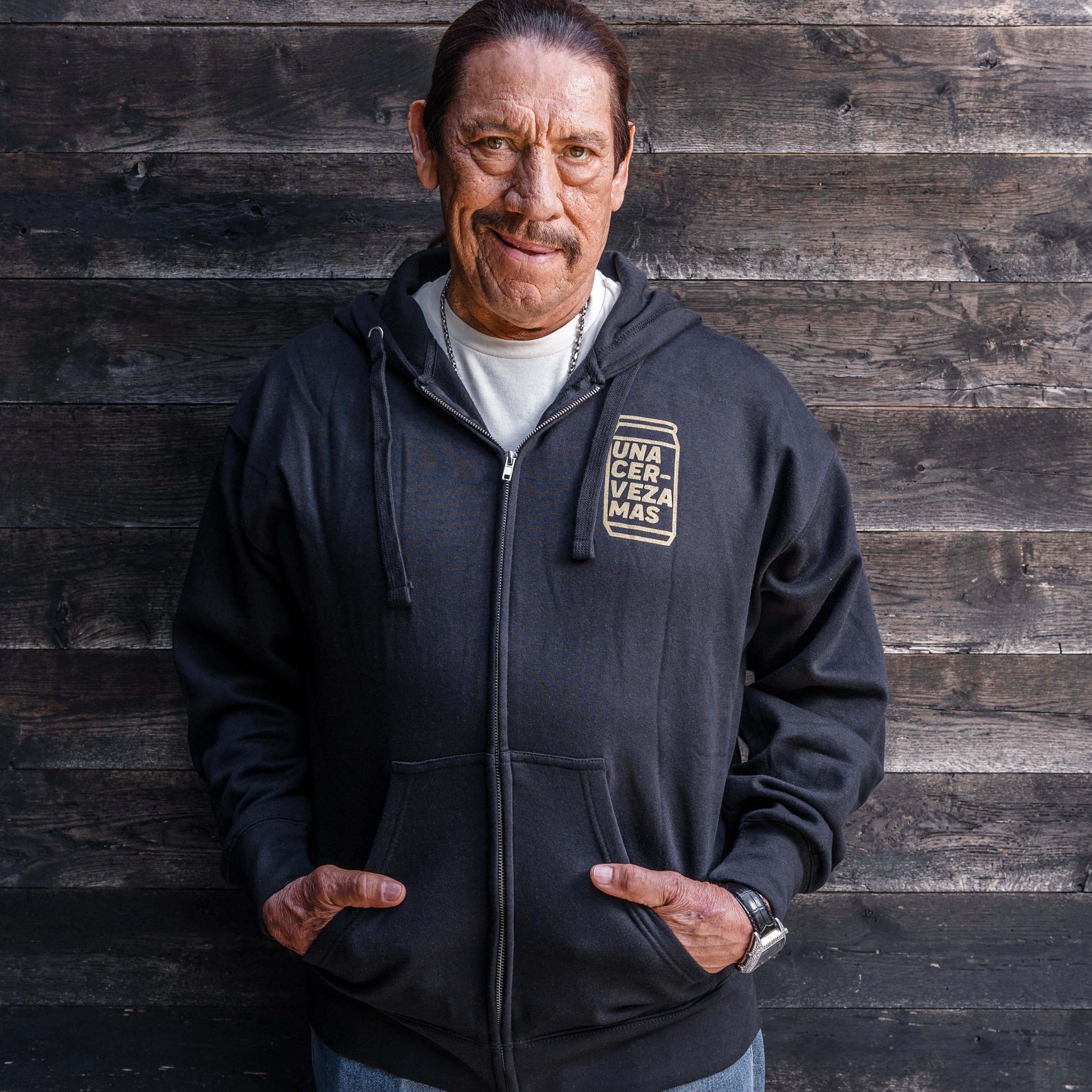 Black Zip-Up Hoodie (Trejo's Cerveza) - Concordia Style Boutique
