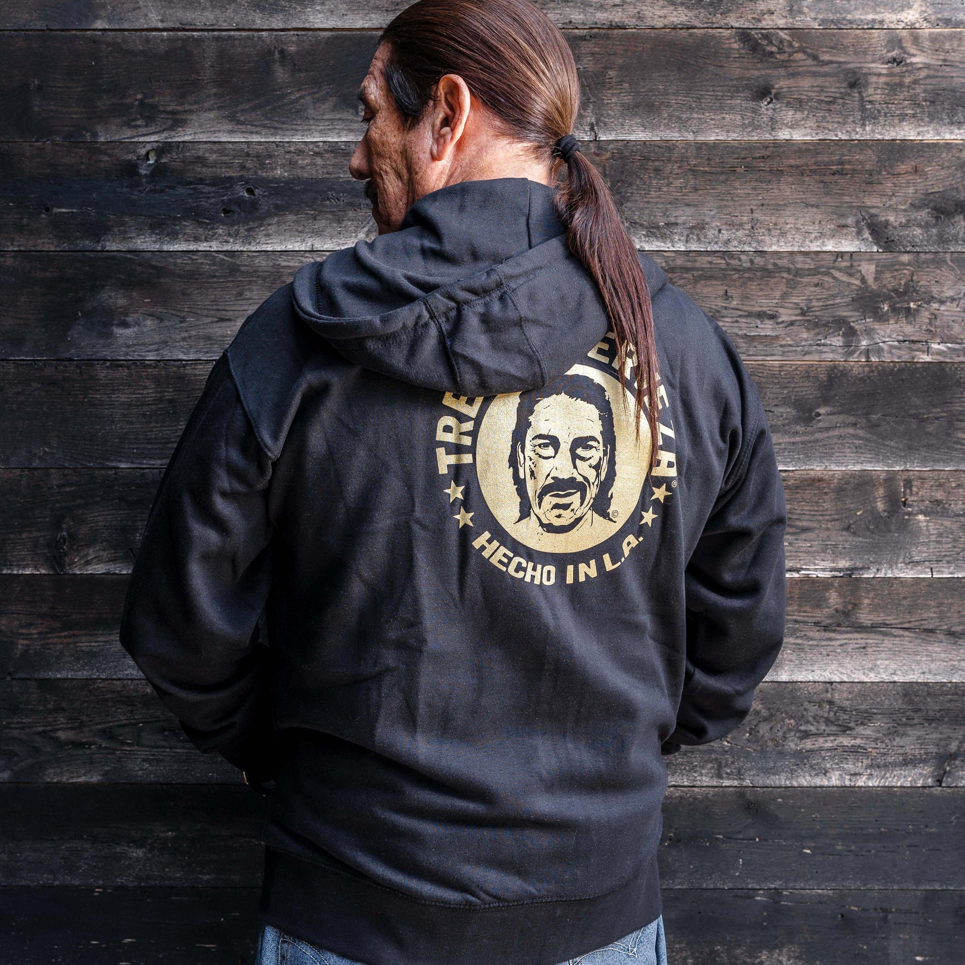 Black Zip-Up Hoodie (Trejo's Cerveza) - Concordia Style Boutique