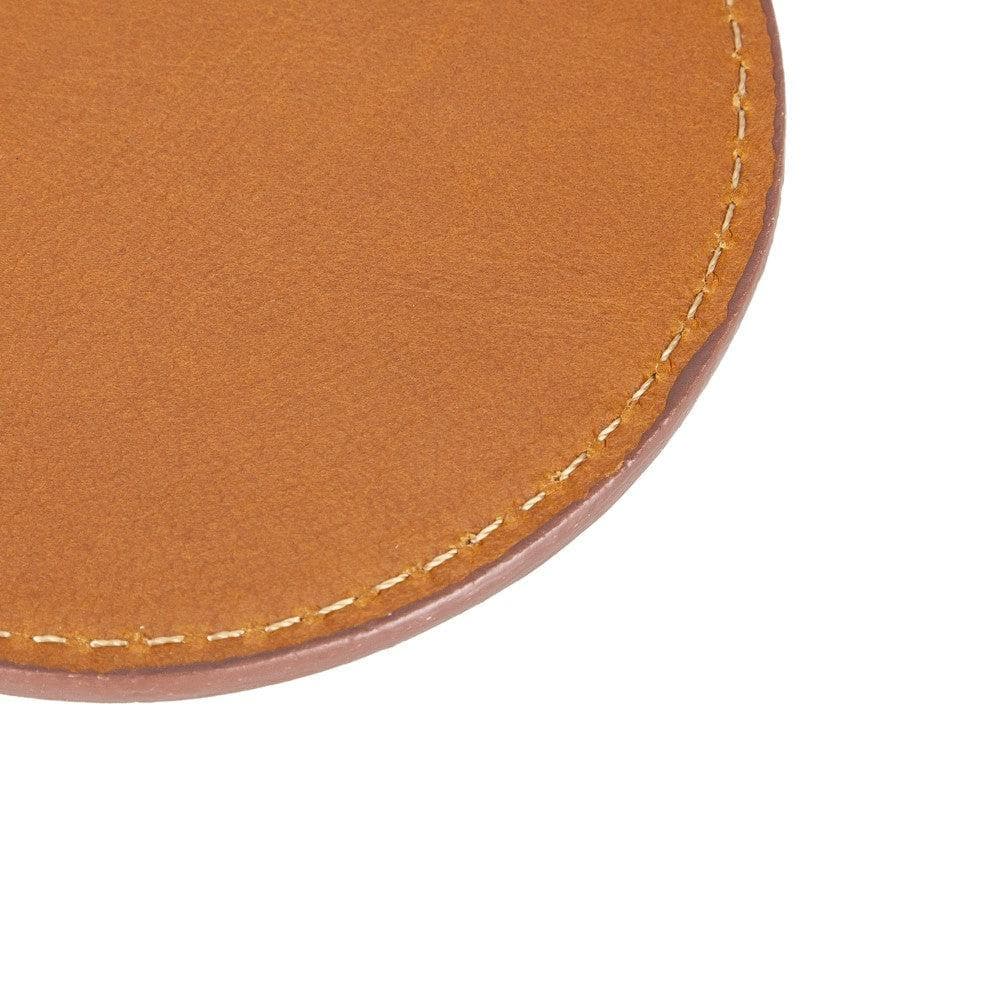 Tucson Genuine Leather Coaster Set of 5 with Holder - Premium Cup Coasters - Concordia Style Boutique