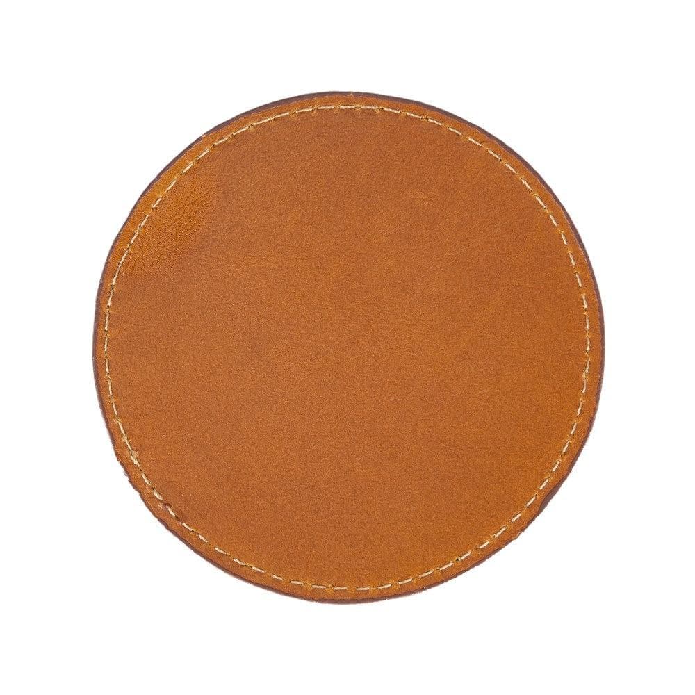 Tucson Genuine Leather Coaster Set of 5 with Holder - Premium Cup Coasters - Concordia Style Boutique