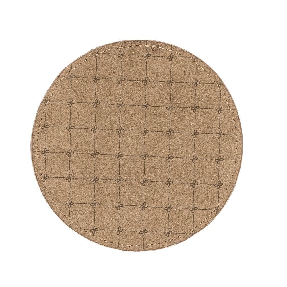Tucson Genuine Leather Coaster Set of 5 with Holder - Premium Cup Coasters - Concordia Style Boutique