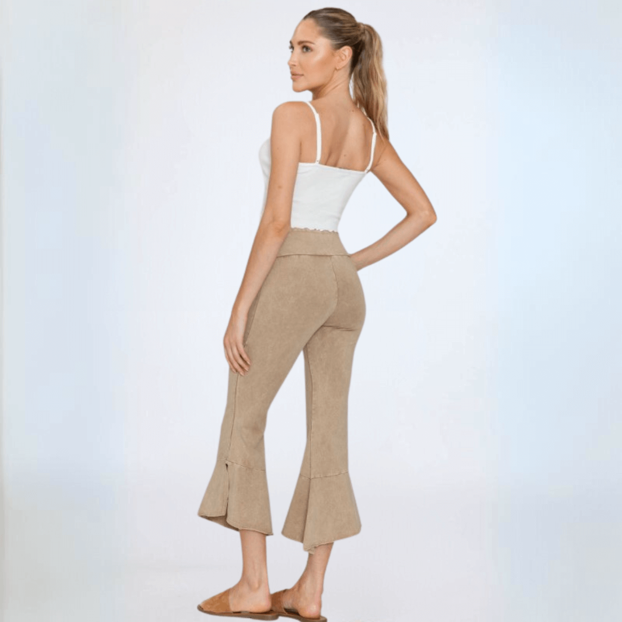 Tulip Hem Cotton Capri Pants Made in USA - Concordia Style Boutique