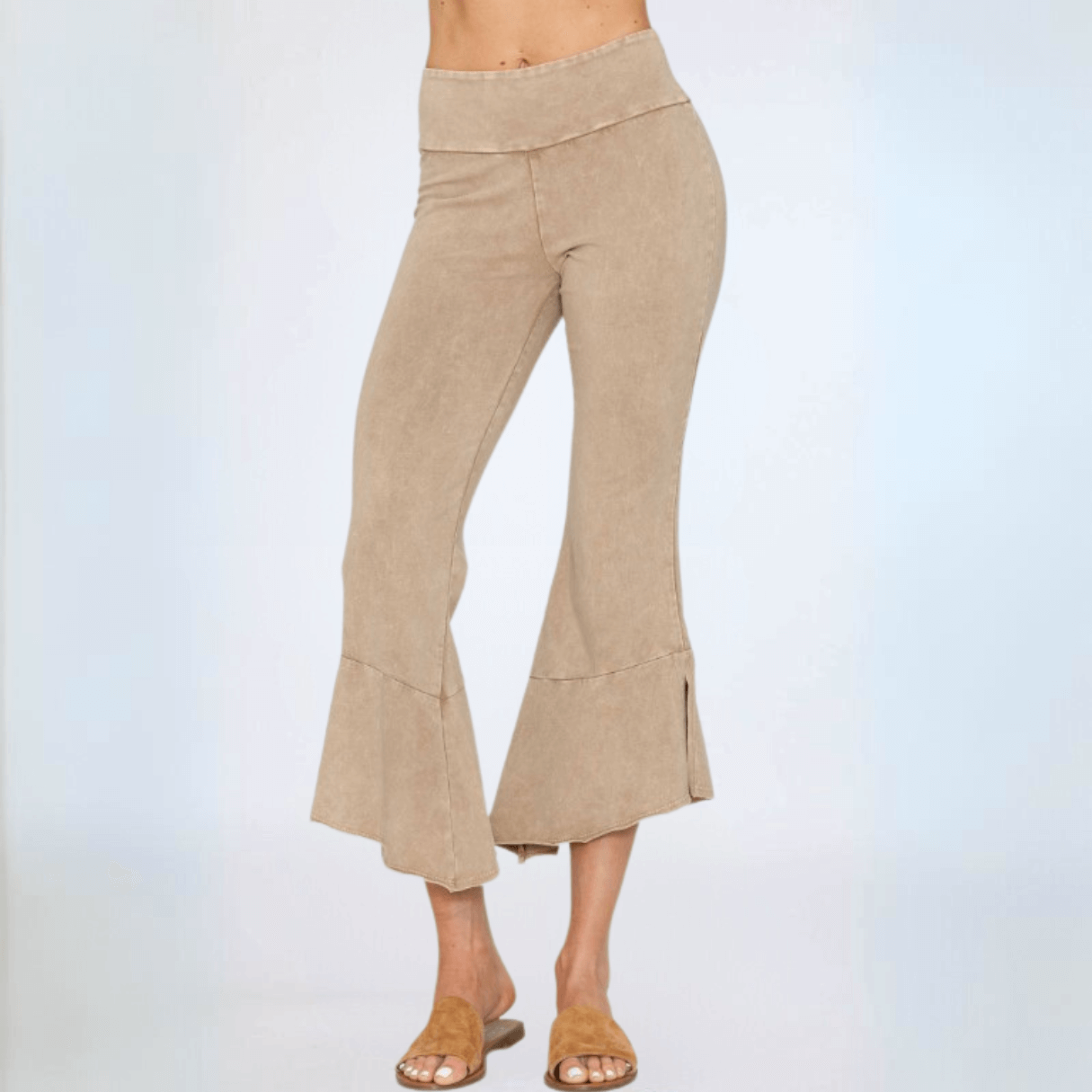 Tulip Hem Cotton Capri Pants Made in USA - Concordia Style Boutique