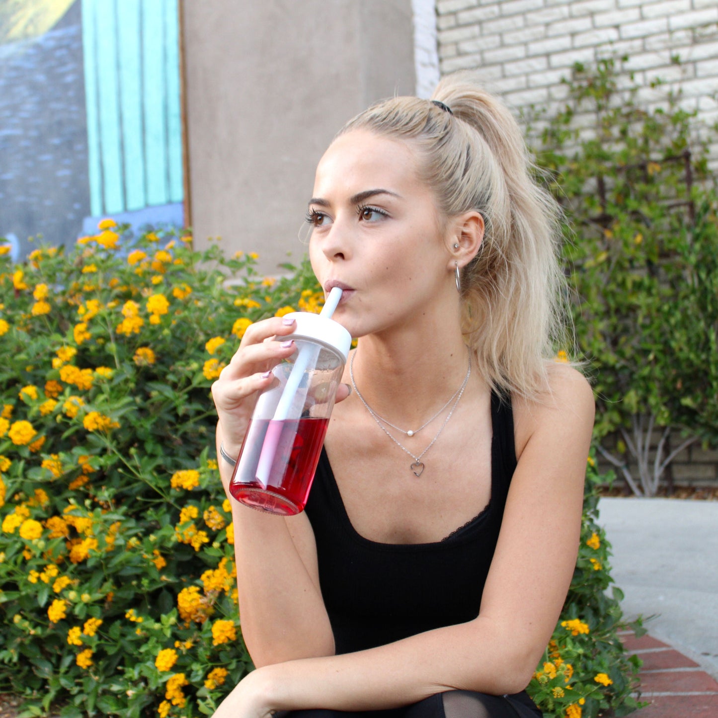 Straw Lids for Original Series Glass Bottles, 16oz size