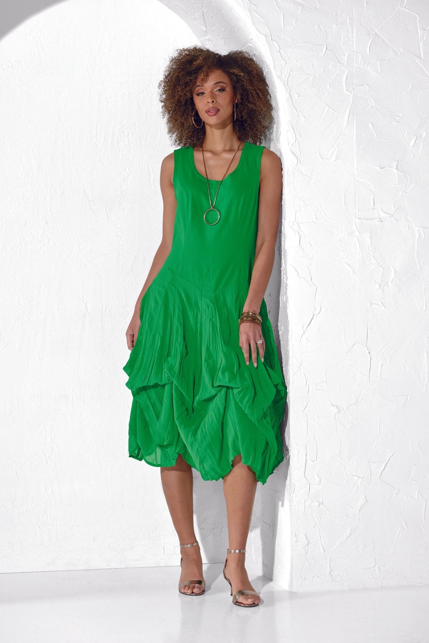 Bubble and Flow Balloon-Hem Dress by Studio EY