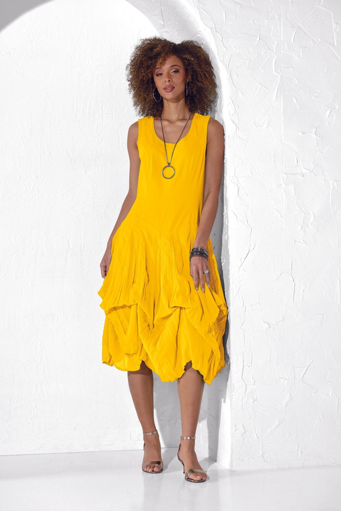 Bubble and Flow Balloon-Hem Dress by Studio EY