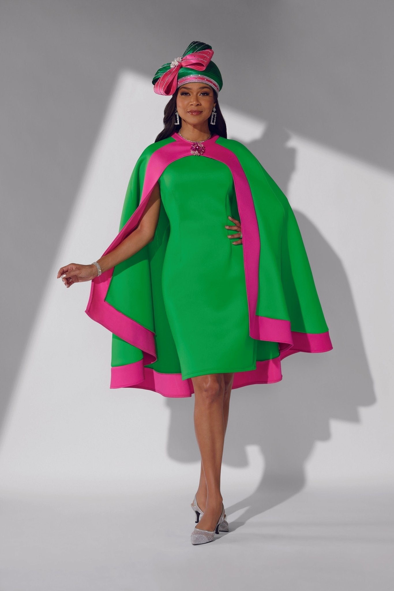Elegant Outlines Cape Dress by EY Boutique